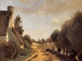 A Road near Arras plein air Romanticism Jean Baptiste Camille Corot